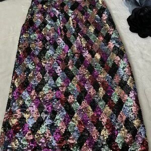 Rixo Kelly Diamond Sequin Skirt size Medium